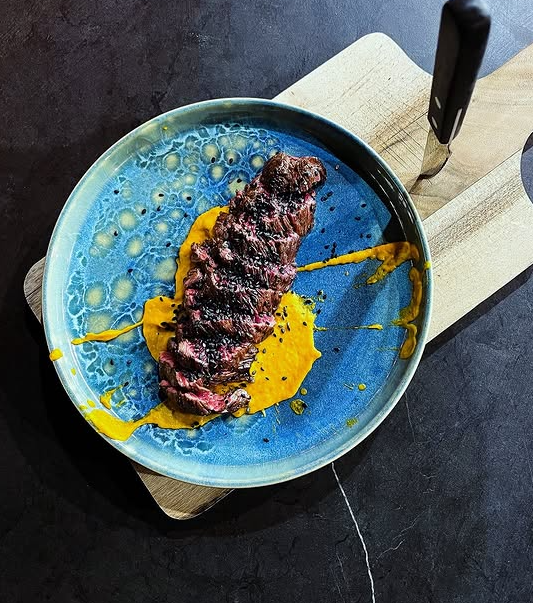 Tataki de bœuf mariné